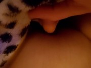 cuckold cleaning out my lovers cum from my wet pussy 9/16