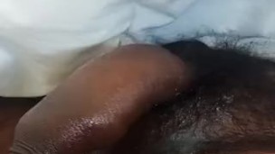 Black bear jerks uncut till cum