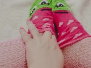 Hips, tits, booty, pussy, and feet teasing with cute socks on!  15/16
