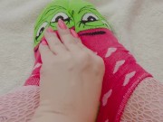 Hips, tits, booty, pussy, and feet teasing with cute socks on!  7/16