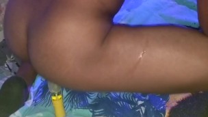 Black Bubble Butt Close Up Anal Play