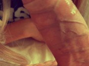 Hot milf in short pink shorts seduced me. Big White Ass Rides Big Cock! Perfect body! 2/16