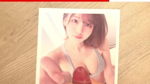 巨乳美人　手コキ　おっぱいと顔にぶっかけ／Big breasts beauty handjob bukkake on boobs and face