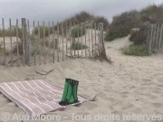 Ava Moore - MEGA BUKKAKE avec Aurbeaureal sur la plage naturiste du Cap d'Agde - PORNO REALITE 9/16