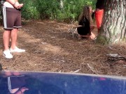 Real Amateur WIFE getting a FACIAL of a STRANGER in a PUBLIC RISK...