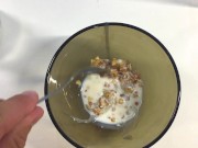 I'm cooking dinner with cum for my step sister 14/16