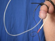 Hot orgasm from sounding ESTIM to cum in the tubule 3/16