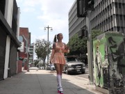 Barely-legal street walker Mia Kay sucks off a John! 7/16