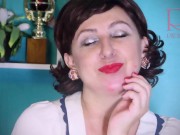 Red lipstick kissing teasing by Regina Noir. Teaser 15/16