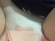 【素人動画】撮る前から濡れちゃった…濡れ濡れパンツに染みを作りながらオナニーする田舎女 1/16