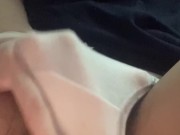 【素人動画】撮る前から濡れちゃった…濡れ濡れパンツに染みを作りながらオナニーする田舎女 7/16