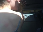 Fucking Teen Doggy in the Back of Her Car! 4/16