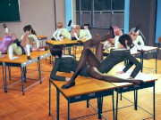 6 SchoolGirls & 2 Teachers Tribbing Orgy 12/16