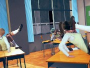 6 SchoolGirls & 2 Teachers Tribbing Orgy 5/16