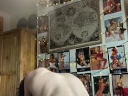 18 year old cute British teen fucks both her holes with toys in black lingerie until she cums 11/16