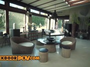 Horny brown haired beauty Sarah Sultry sucking and assfucking a huge POV cock 2/16