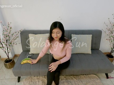 Nunca Había Sentido Una Banana En Mi Vagina, Me Hizo Mojar Como Nunca!