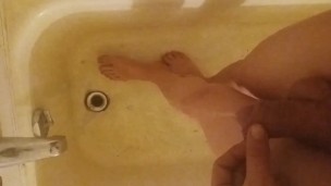 Pacing Naked And Barefoot Peeing On My Foots, In A Bathtub