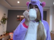 Cosplay BIG teen feet teasing POV (POV foot worship, young feet, unicorn feet, BIG feet, sexy soles)