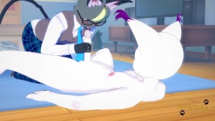 Anima Crossing Digimon - Raymon blowjob to Gatomon