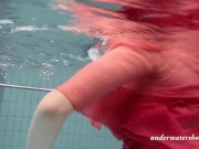 Sexiest clothed babe Katya Okuneva in the swimming pool in Russia 6/16