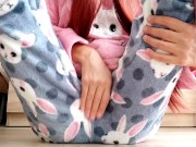 asian skinny teen masturbate in pajamas | shaved closeup pussy cumming | 3/16