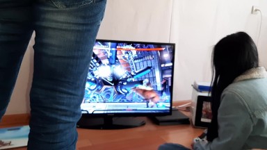 While my roommates are playing injustice, I masturbate my pussy - lesbian_illusion