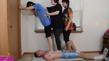 TSM - Triple trampling by Alice, Dylan, and first timer Rhea