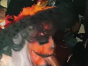 PUMPKIN king rearranging PUMPKIN wife’s guts 4/16