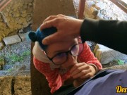 sex under the bridge with a cute schoolgirl in glasses she loves to get cum on her face 2/16