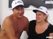 AMATEUREURO - Italian BBW Jumps On Hard Cock In Amazing Casting Fuck 1/16