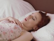 ULTRAFILMS Redhead girl Sherice masturbating passionately after waking up in her bed 1/16