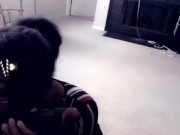 She should be getting ready for school but end up sucking my cock for class  16/16