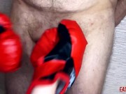 Mistress in boxing gloves dusting dick and balls EasyCBTGirl 2/16