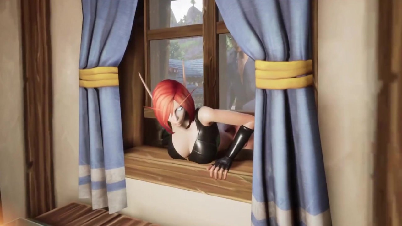 Stuck In Window Hentai