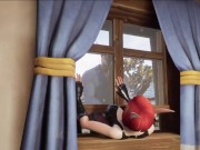 Elf Thieve Stuck on a Window  Warcraft Hentai Parody 12/16