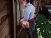 Elf Thieve Stuck on a Window  Warcraft Hentai Parody 14/16