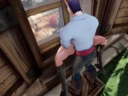 Elf Thieve Stuck on a Window  Warcraft Hentai Parody 16/16