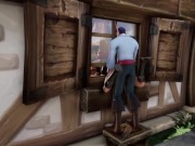 Elf Thieve Stuck on a Window  Warcraft Hentai Parody 2/16