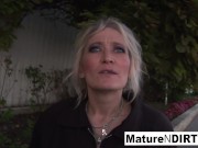 Blonde mature sucks & fucks outdoors 2/16