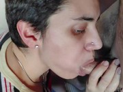 Quickie! Blowjob, thick mouthful and swallow!