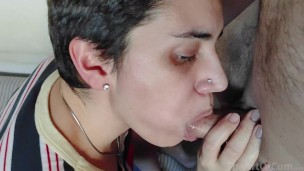 Quickie! Blowjob, thick mouthful and swallow!