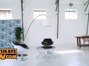 Stunning blonde entices you with naked yoga body 1/16