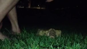 Public park dildo riding