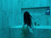 CUM WATCH TINY TEXIE TAKE A SHOWER AND GET DRIPPING WET 3/16