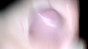 Pissin' with cock half hard
