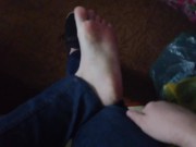 Артем сосет сам себе дрочит ногами лижет ноги self suck autofellatio self footjob 10/16