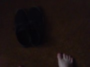 Артем сосет сам себе дрочит ногами лижет ноги self suck autofellatio self footjob 3/16