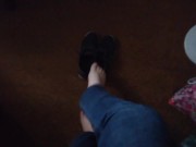 Артем сосет сам себе дрочит ногами лижет ноги self suck autofellatio self footjob 6/16