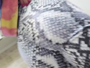 Nerdy Faery Gets New Leggings. Close up Piss 2/16